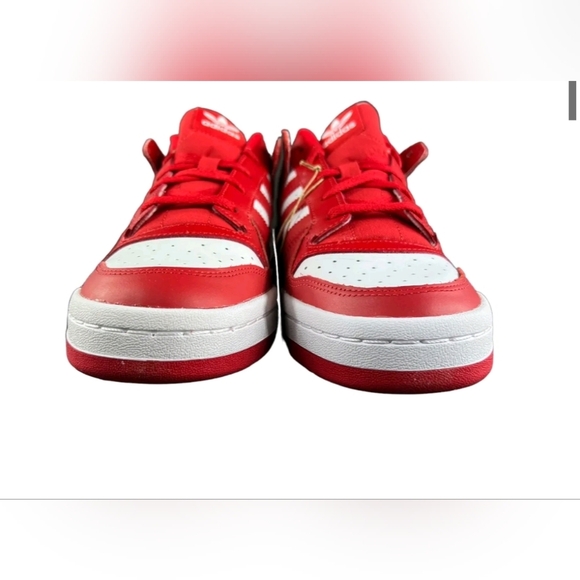 Adidas Men's Forum Low CL Scarlet Red White Shoes HQ1495 Size 10 - Picture 3 of 9